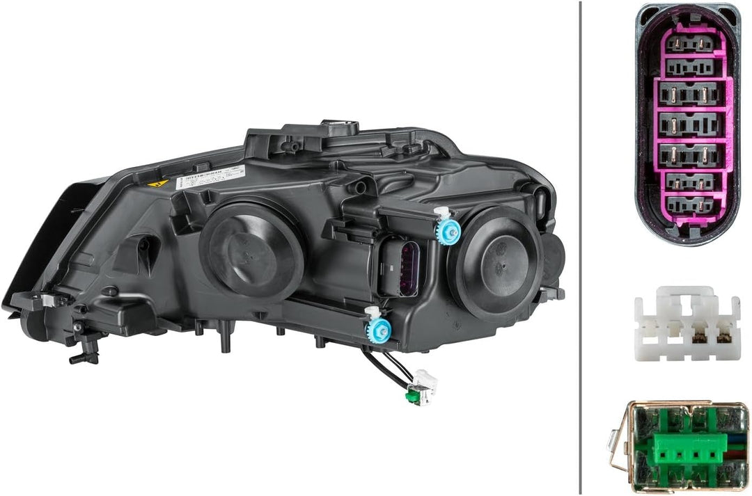 HELLA 1EL 009 648-401 Bi-Xenon/LED-Hauptscheinwerfer - rechts - für u.a. Audi A3 (8P1) Rechts (Beifa