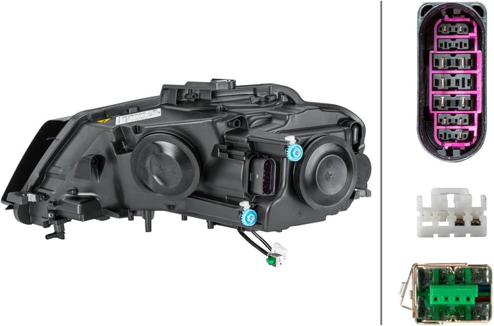 HELLA 1EL 009 648-401 Bi-Xenon/LED-Hauptscheinwerfer - rechts - für u.a. Audi A3 (8P1) Rechts (Beifa
