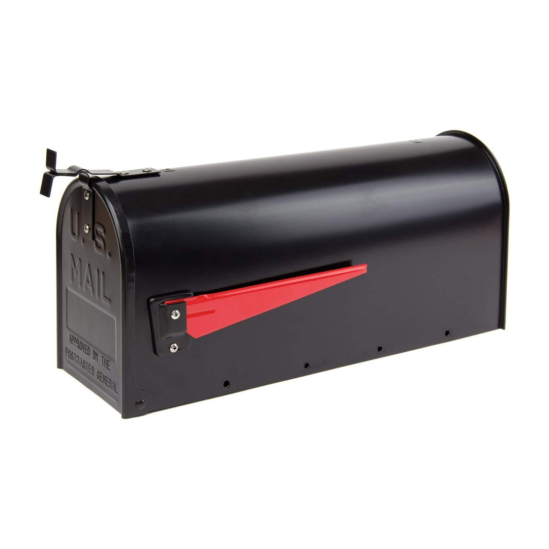DEMA Alu American Mailbox Postkasten US Briefkasten mechanischer Postmelder Retro schwarz