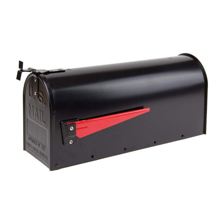 DEMA Alu American Mailbox Postkasten US Briefkasten mechanischer Postmelder Retro schwarz