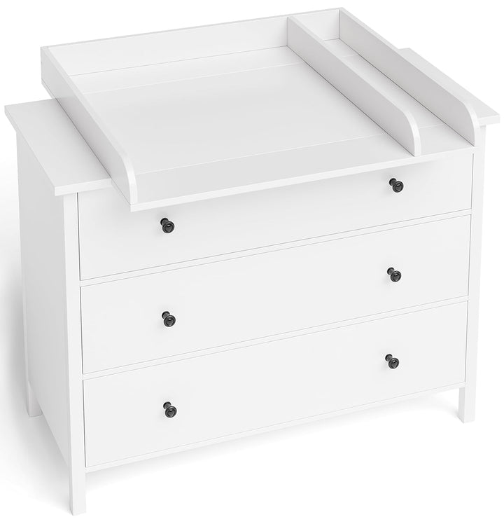 BELLABINO Oti Wickelaufsatz - Wickeltischaufsatz für Malm, Hemnes, Nordli Kommoden in weiss - Normal