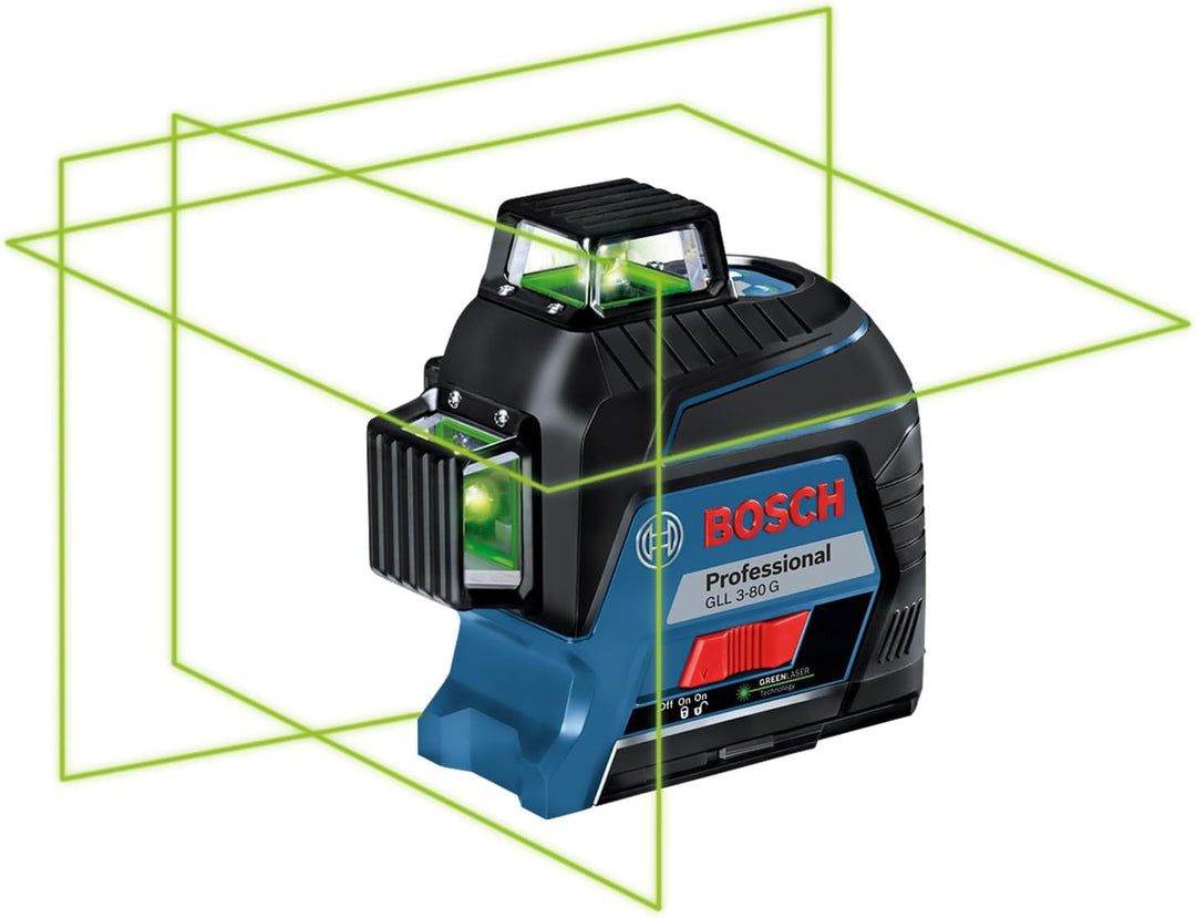 Bosch Professional Linienlaser GLL 3-80 G + Baustativ BT 150 Grüner Laser + Stativ, Grüner Laser + S