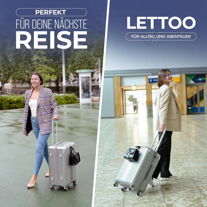 80L (64x44x28) Reisekoffer mit Rollen - Extrem Stabiler Trolley Koffer mit Laptoptaschen-Befestigung