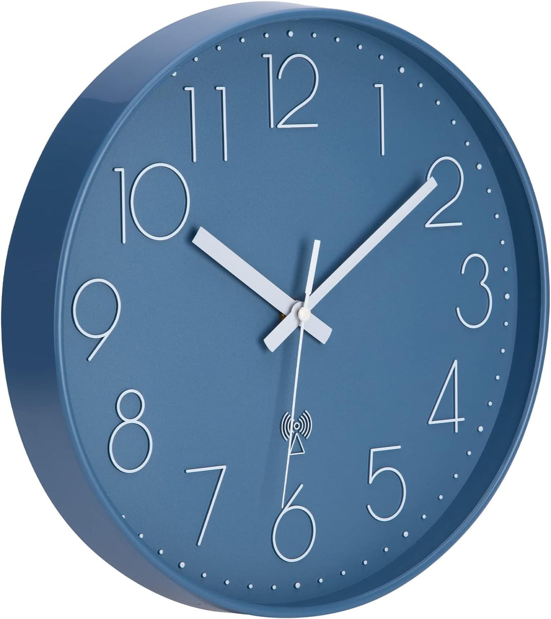 VIVILINEN Funkuhr geräuschlos Wanduhr Ohne Tickgeräusche Modern Funkwanduhr Lautlos Wanduhr Nicht Ti