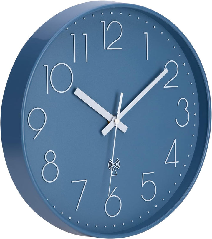VIVILINEN Funkuhr geräuschlos Wanduhr Ohne Tickgeräusche Modern Funkwanduhr Lautlos Wanduhr Nicht Ti