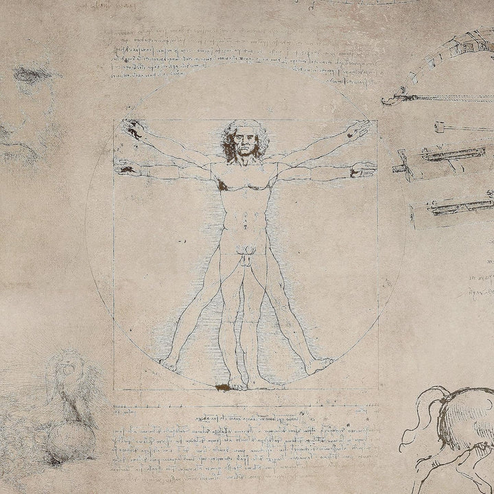Runa Art Wandbilder Leonardo Da Vinci 5 Teilig Bild auf Vlies Leinwand Deko Wohnzimmer Schlafzimmer