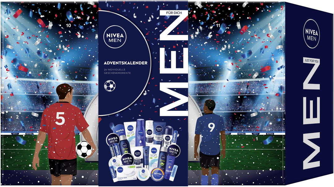 NIVEA MEN Adventskalender 2024 mit 24 Türchen voller verwöhnender Überraschungen, Weihnachtskalender