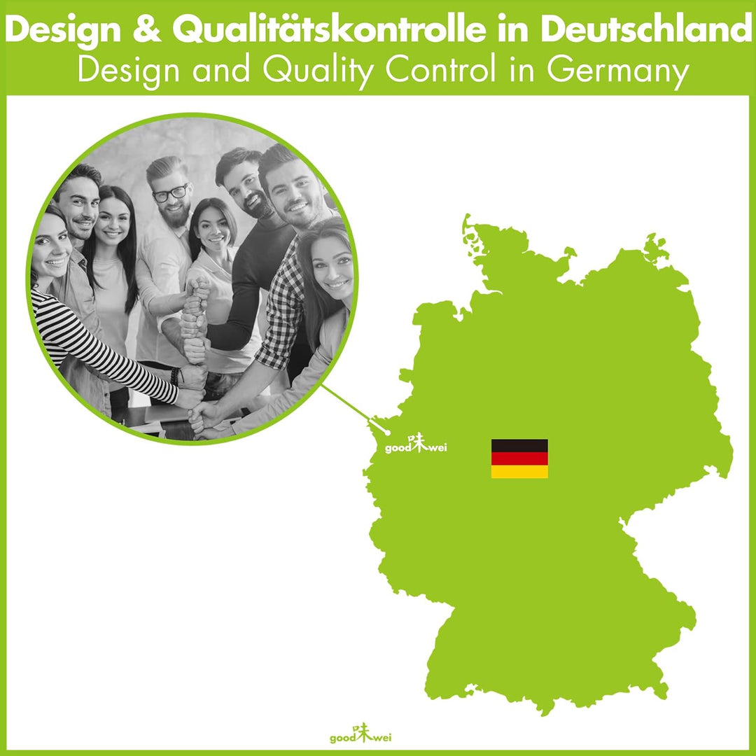 Goodwei Matcha Set mit moderner Matcha Schale in edlem Marmor-Design, Matchabesen, Besenhalter und S