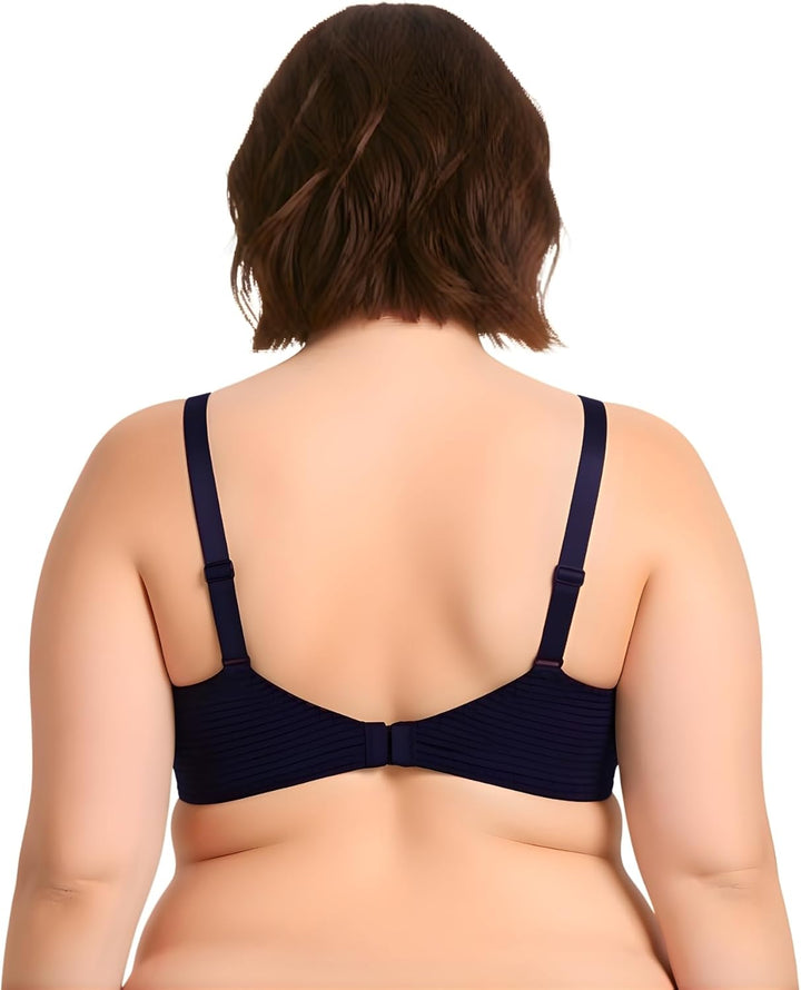 Curve Muse Damen Übergrösse Minimierer Ungefüttert Bügel Vollständige Abdeckung BH 75F Marine,rot,li