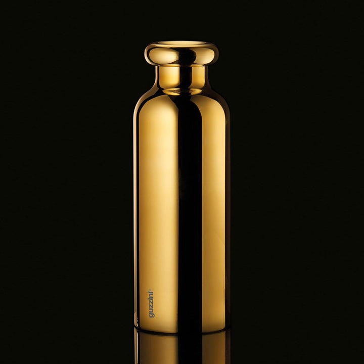 Guzzini - On The Go, ENERGY Thermosflasche, Trinkflasche Edelstahl - Gold, Ø 7,3x h21,2 cm | 500 cc