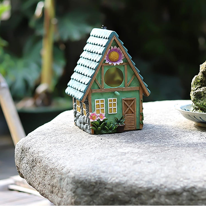 Holz Vogelhaus Nistkasten 21 x 15 x 13cm Mit Dekorativem Holzdach, Haus für Vögel, Vogelhäuschen für