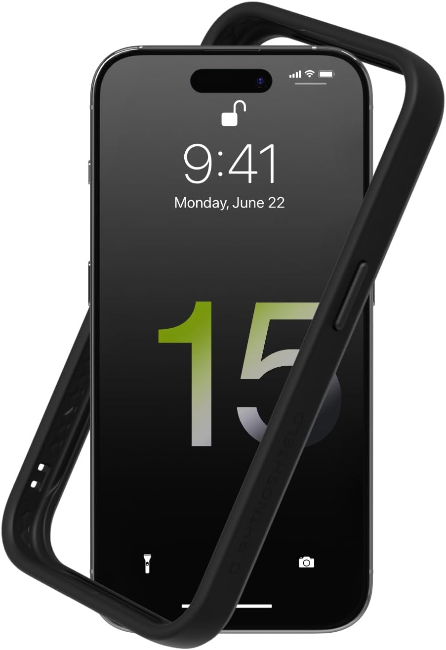 RhinoShield Bumper Case kompatibel mit [iPhone 15 Pro Max] | CrashGuard - Stossdämpfende Schutzhülle