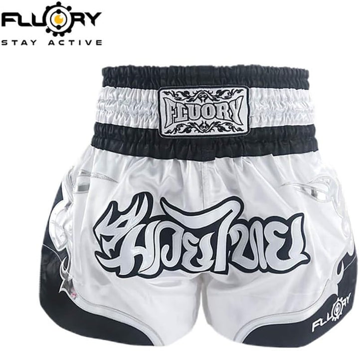 Fluory Muay Thai Shorts, reissfeste Boxshorts MMA Kampfkick Bekleidung für Männer Frauen Kinder Kamp
