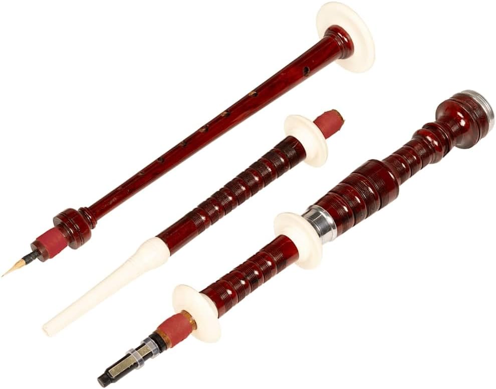 vidaXL Schottischer Grosser Dudelsack Set Hochland Mittelalter Highland Bag Pipe Grün, Grün