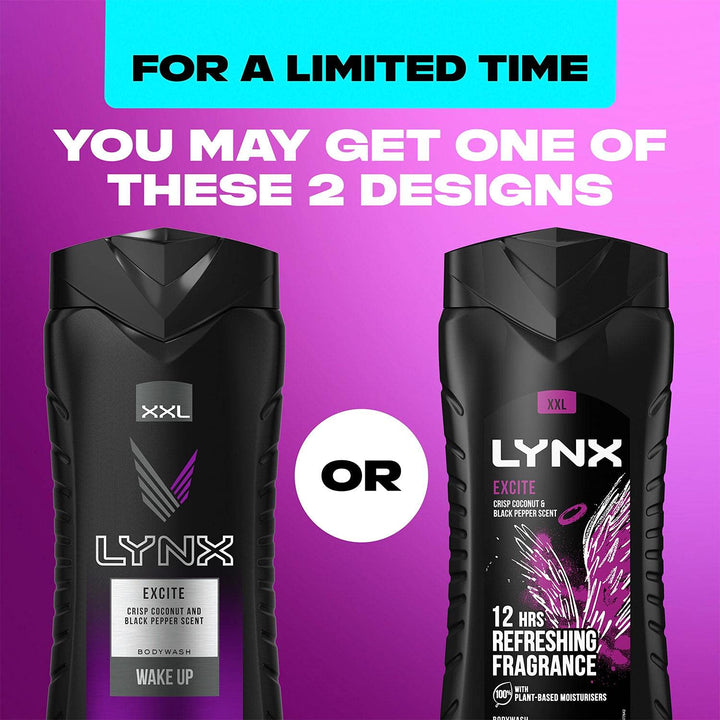 6x Lynx Excite Duschgel Herren Body Wash 250ml