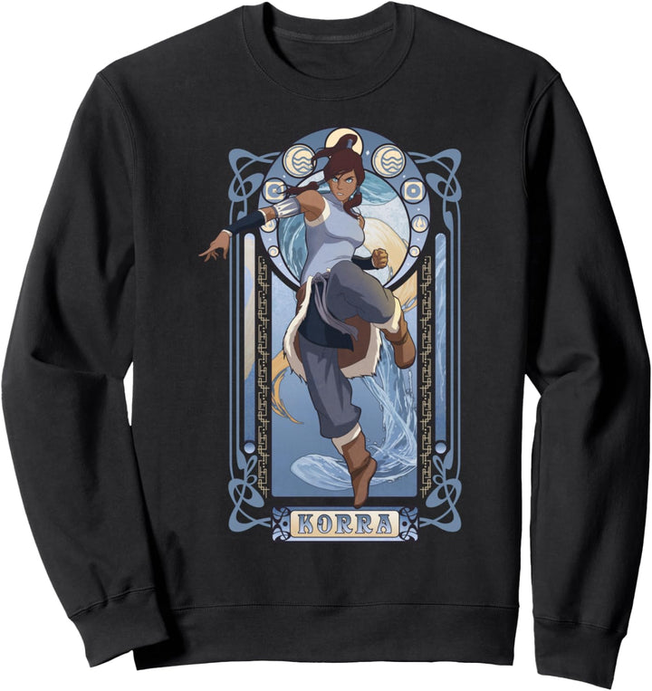 The Legend Of Korra Elements Korra Art Nouveau Poster Sweatshirt