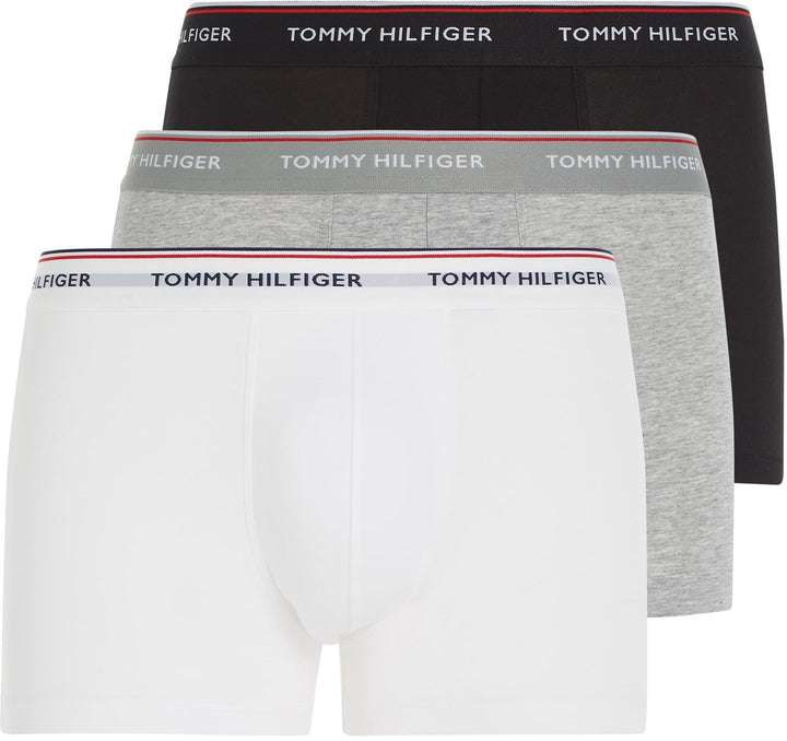Tommy Hilfiger Herren 3er Pack Boxershorts Trunks Unterwäsche L Mehrfarbig (Black/Grey Heather/White