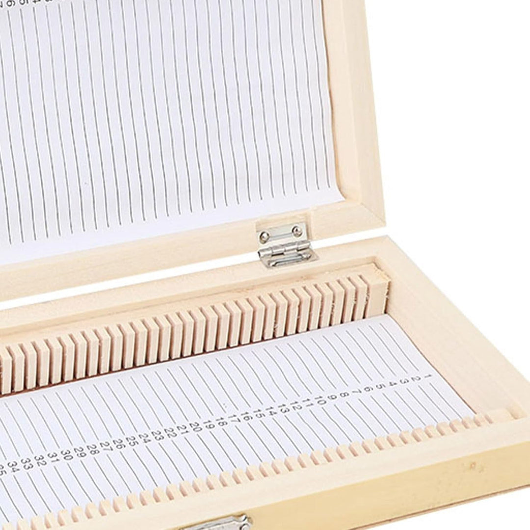 Biology Glass Prepared Microscope Slides Specimens Wooden Slide Storage Box Case for Biology Slice C