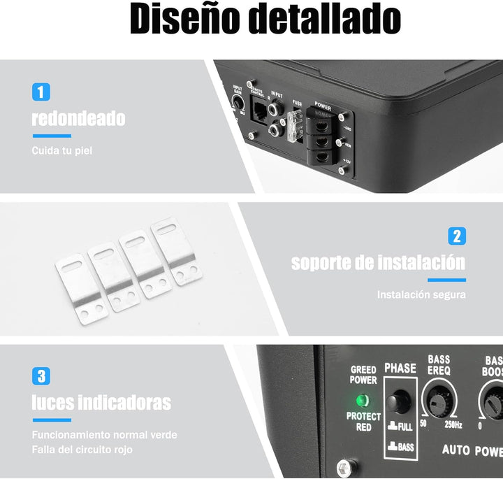 Unter Sitz Subwoofer für Autos 200W Subwoofer für Autos, Subsystem mit Integriertem Verstärker, High