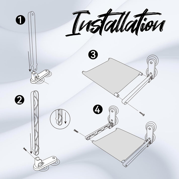 ALL FOR PAWS Katzenhängematte am Fenster für Hauskatzen – Kabellos Design, Extra grosse Saugnäpfe, F