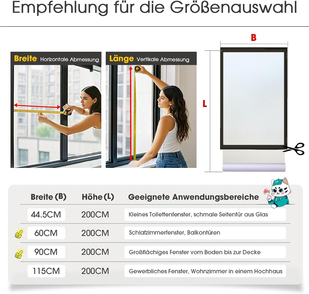Lifetree Fensterfolie Blickdicht: Milchglasfolie Selbstklebend Fenster Sichtschutzfolie Blickdicht A