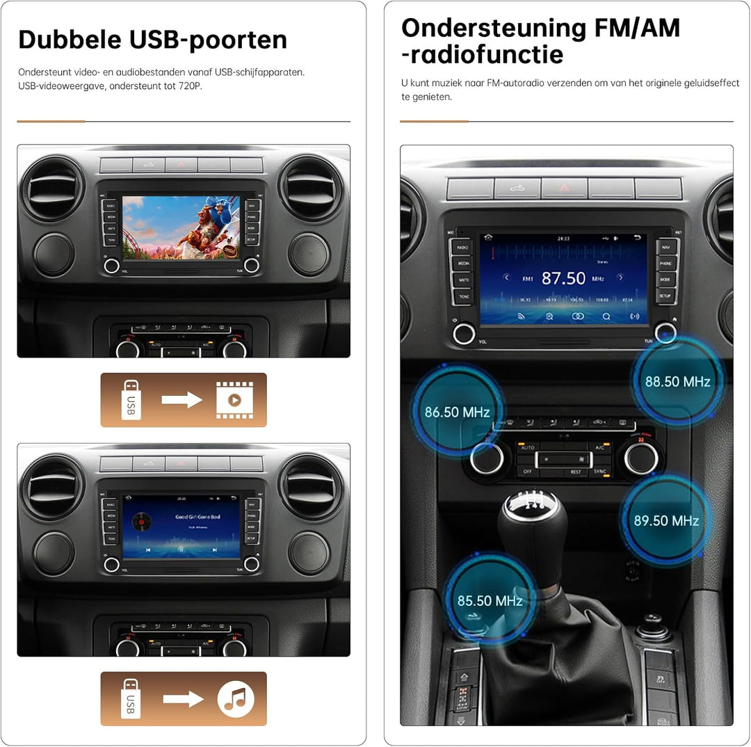 7-Zoll-Display-Autoradio für Volkswagen Seat Golf Passat Jetta Beetle Tiguan Touran EOS Skoda Seat D