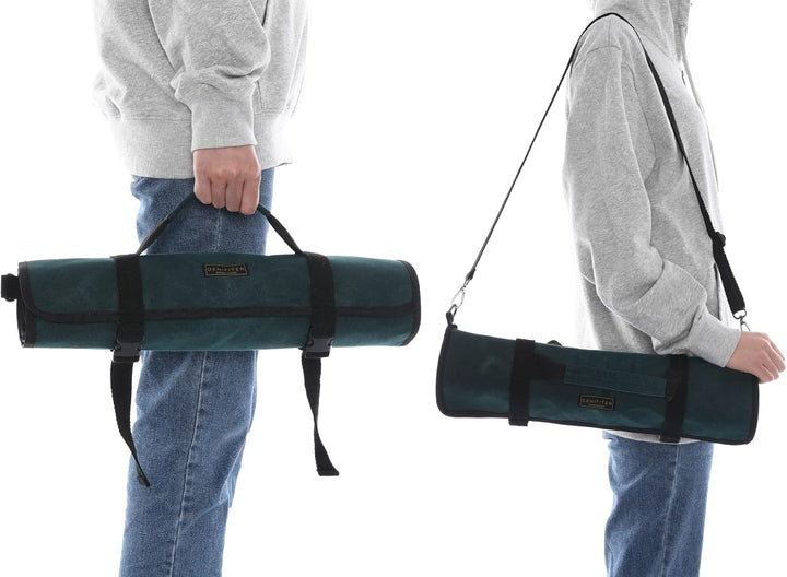Professionelle Kochmessertasche mit schnittfestem Material, strapazierfähigem, gewachstem 16-Unzen-S