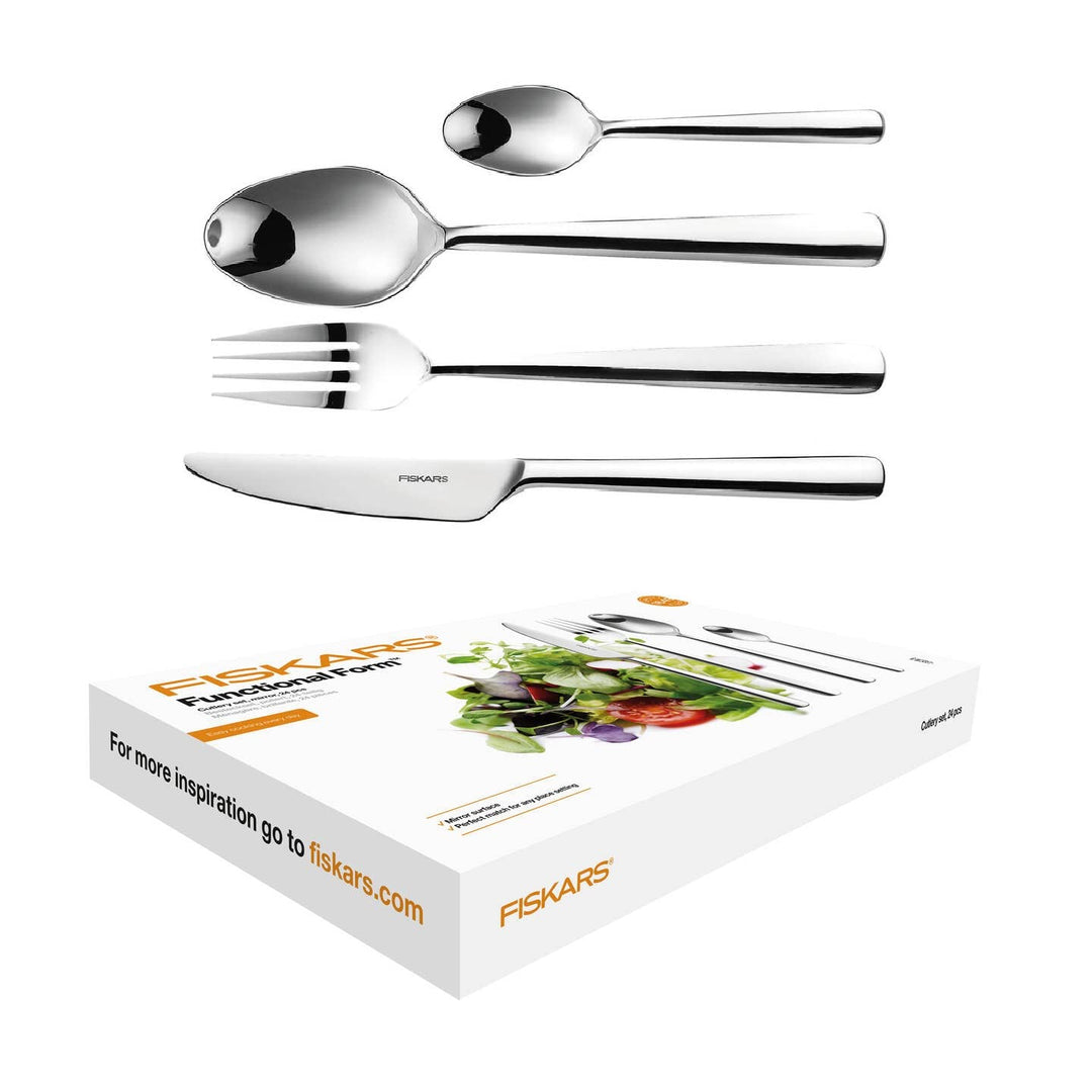 Fiskars Besteck-Set, 24-teilig, Qualitätsstahl, Silber/Poliert, Functional Form, 1002949 Besteck-Set
