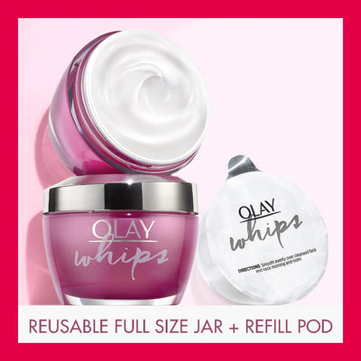 Olay Regenerist Whips 1st Ever Nachfüllbare Leichte Feuchtigkeitscreme, limitierte Auflage, 100 ml,