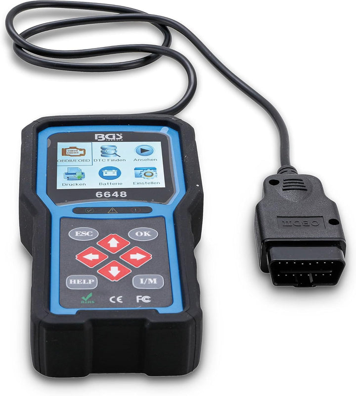 BGS 6648 | OBD 2 (EOBD) Fehler-Diagnosegerät | Klartext-Fehlercode | Auto-Scanner /