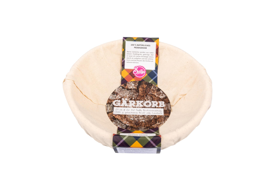Sallys Gärkorb zum Brotbacken - aus Nachhaltigem Rattan inkl. Leineneinlage 30 °C waschbar, für Brot