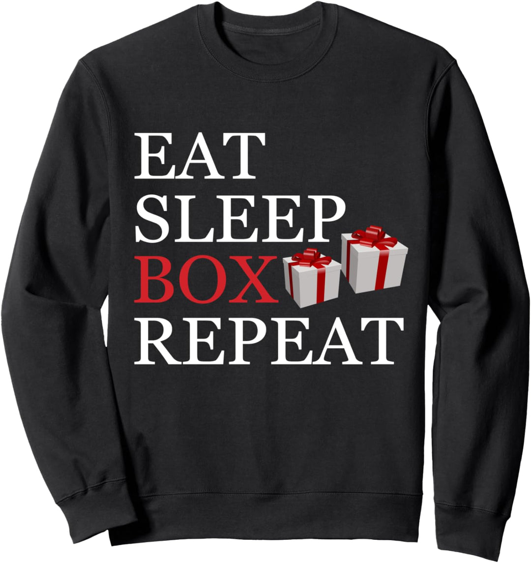 Essen-Schlafbox-Wiederholung Sweatshirt