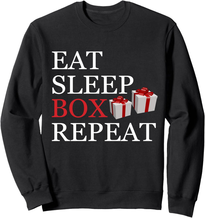 Essen-Schlafbox-Wiederholung Sweatshirt
