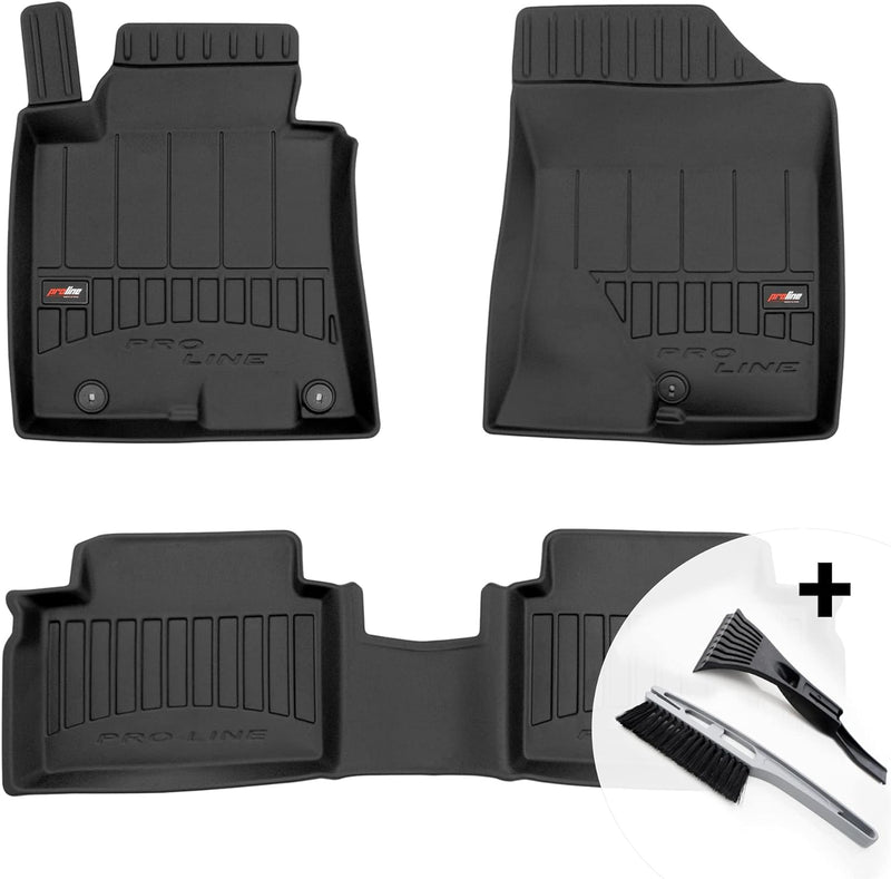 moto-MOLTICO 3D Gummimatten Auto Fussmatten Gummi Automatten 3-teilig Set - passend für Hyundai i30