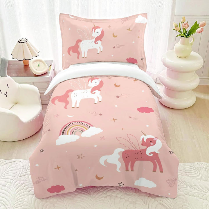 Blumen BettwäSche Kinder MäDchen Bettdecken Set 120x150cm with 1 Kissenbezug 40×60cm 2ps 3D-Druck We