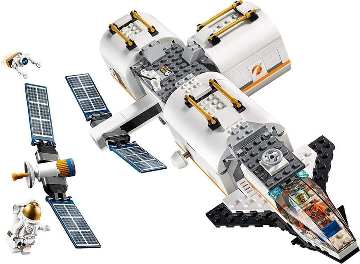LEGO 60227 City Mond Raumstation, Raumschiff-Spielzeug für Kinder inspiriert von der NASA, Expeditio
