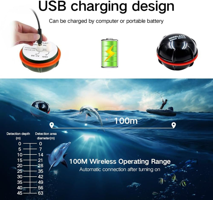 500M 3 Hopper GPS futterboot mit echolot und GPS, LCD Sensor Fischfinder, Mit Handtasche, 12000mAh B