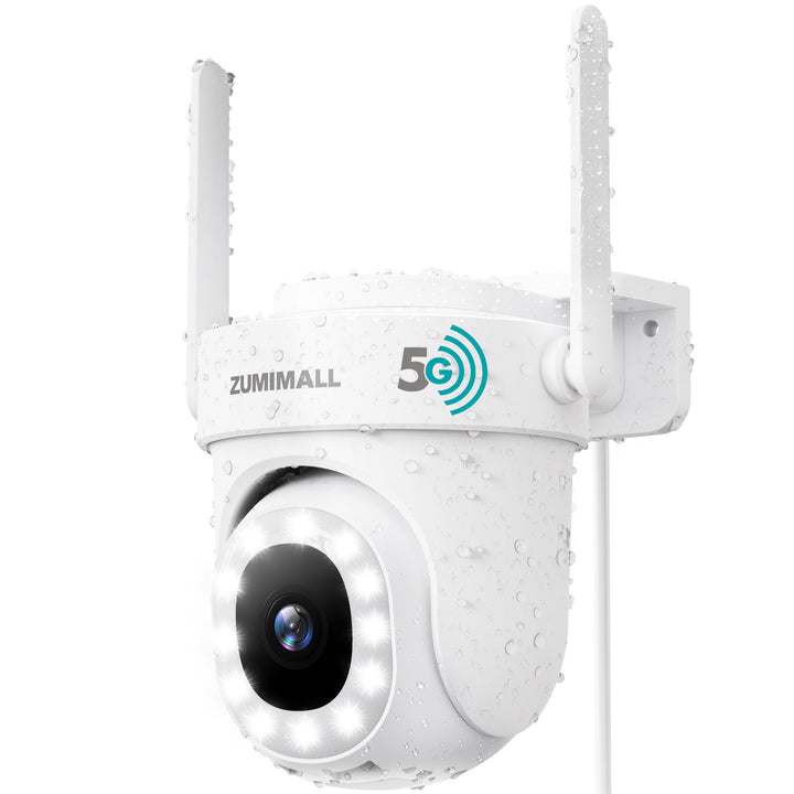 ZUMIMALL 5G/2,4GHz Überwachungskamera Aussen 2.5K 5MP WLAN Kamera Überwachung aussen Kabelgebunden,