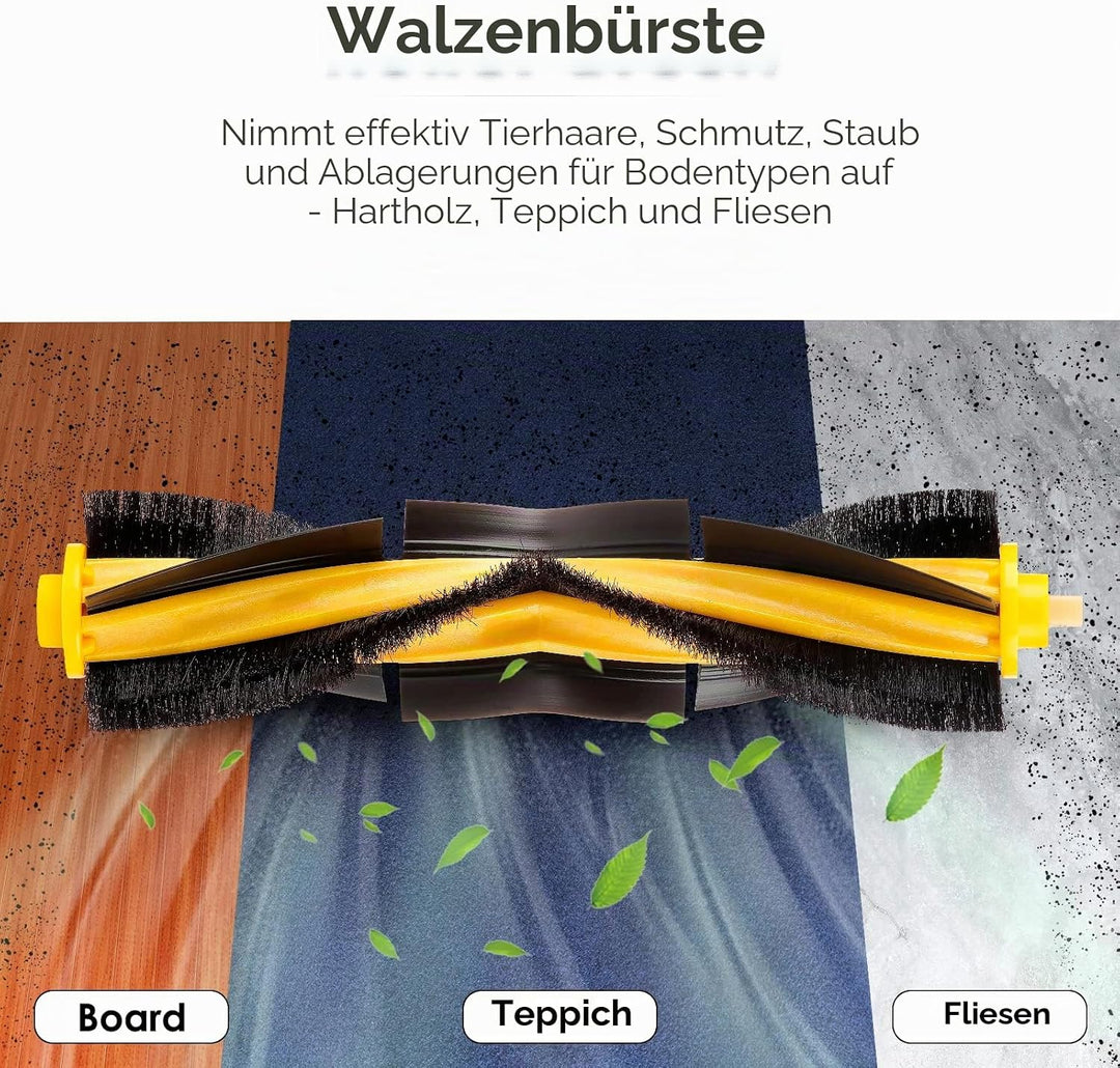 (4 Stück) Walzenbürsten Hauptbürste Ersatzteile für Saugroboter Ecovacs DEEBOT OZMO 920 950 T8 AIVI