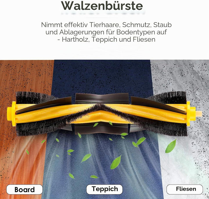 (4 Stück) Walzenbürsten Hauptbürste Ersatzteile für Saugroboter Ecovacs DEEBOT OZMO 920 950 T8 AIVI