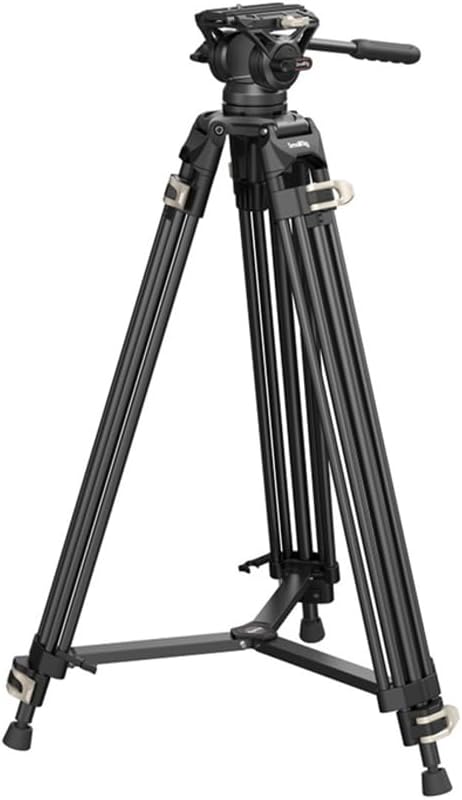 SMALLRIG Videostativ, 73-Zoll (186 cm) Heavy Duty Tripod Hochleistungs Stativ mit 360-Grad-Fluidkopf