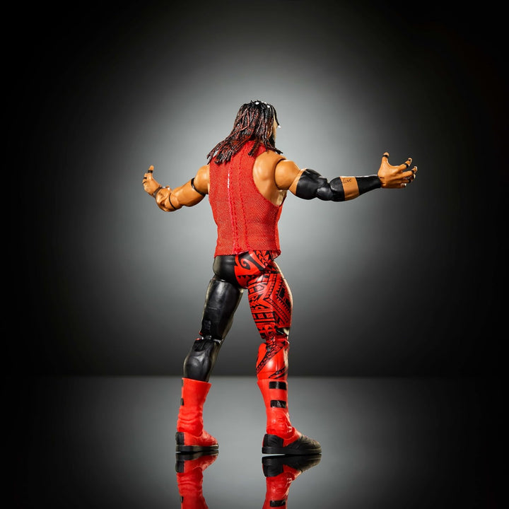 Mattel WWE Elite Actionfigur & Zubehör, Serie #125 Set, 15,2 cm grosses Sammlerstück Jacob Fatu mit