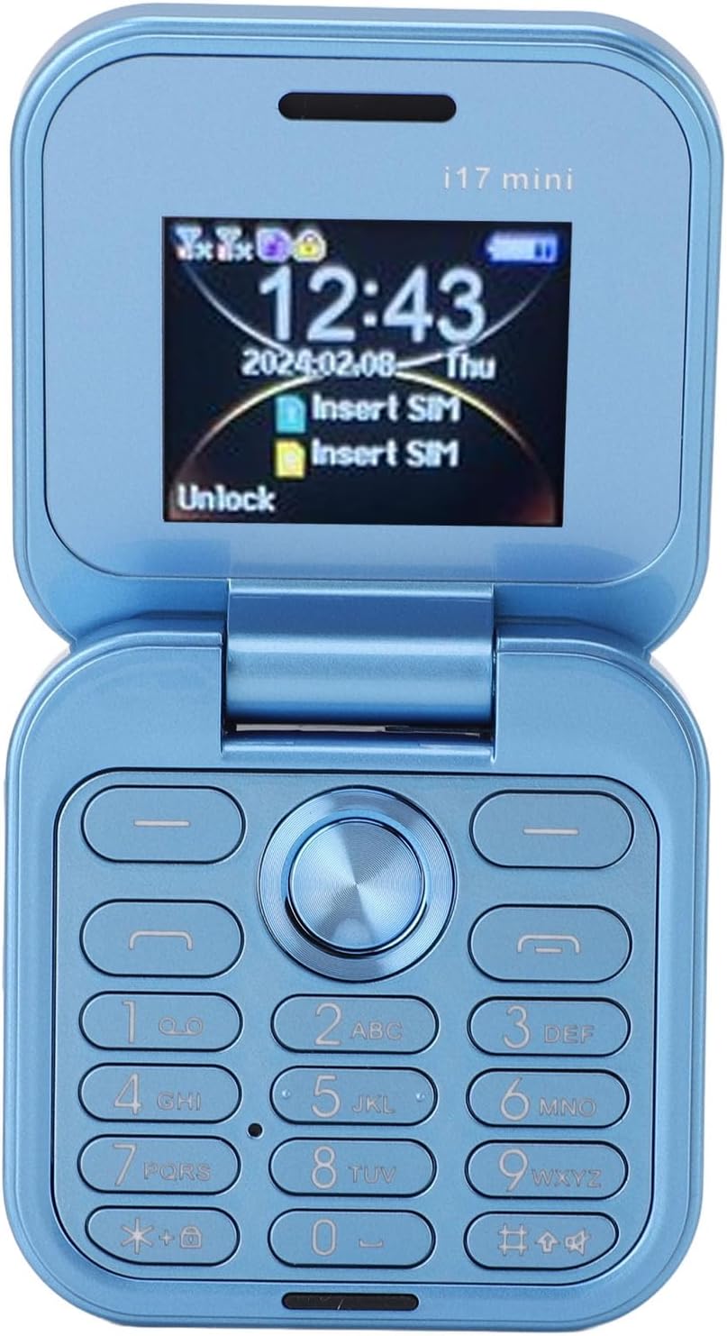 Entsperrtes Klapphandy für Senioren, ältere Menschen, 2G Basic, Einfach zu Bedienendes, Kleinstes Mo