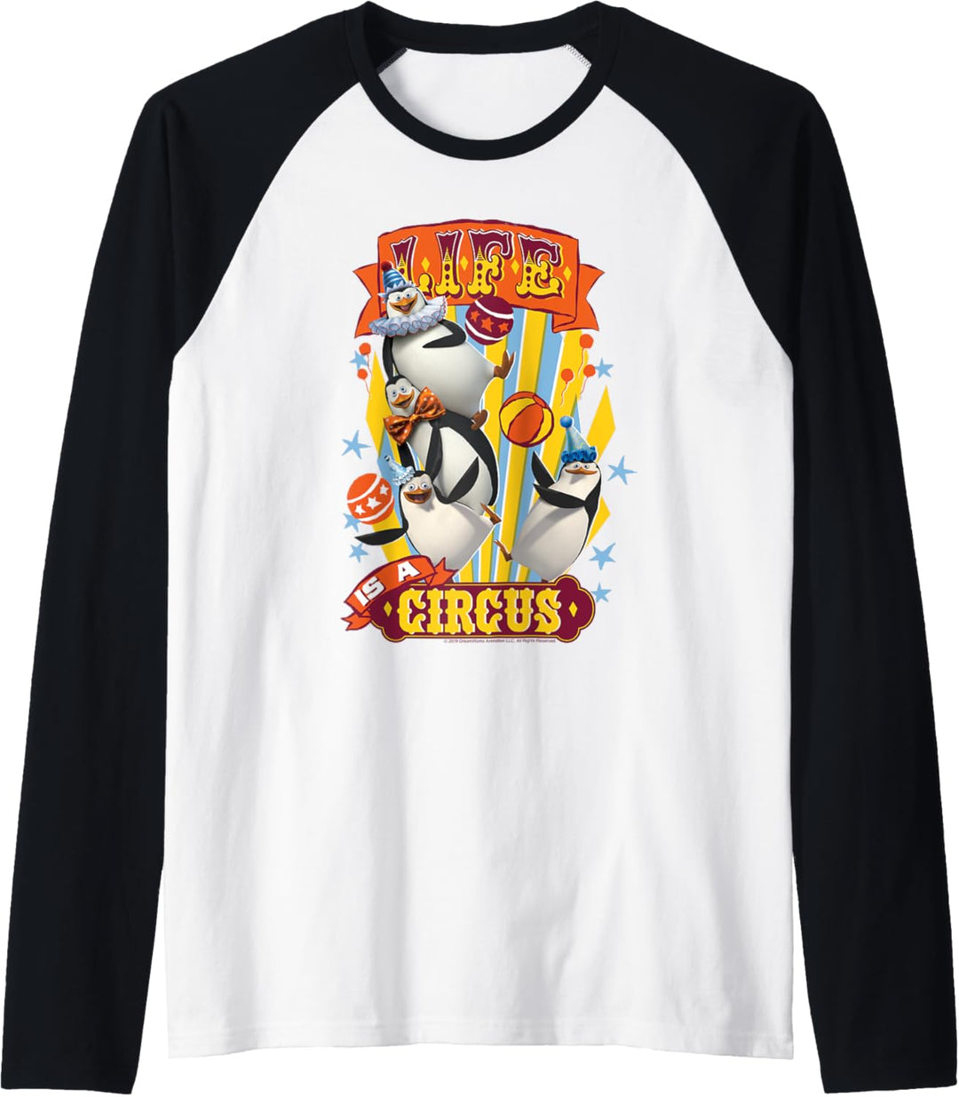 Madagascar Penguins Life Is A Circus Tex Poster Raglan