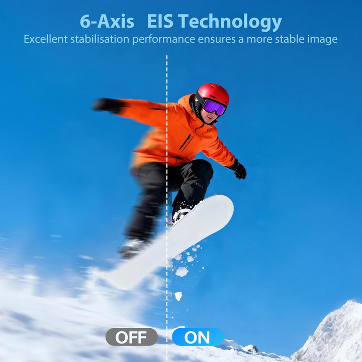 Actioncam 4K 60FPS WiFi Unterwasserkamera 40MP 40 Meter wasserdicht mit Touchscreen, 170° Weitwinkel