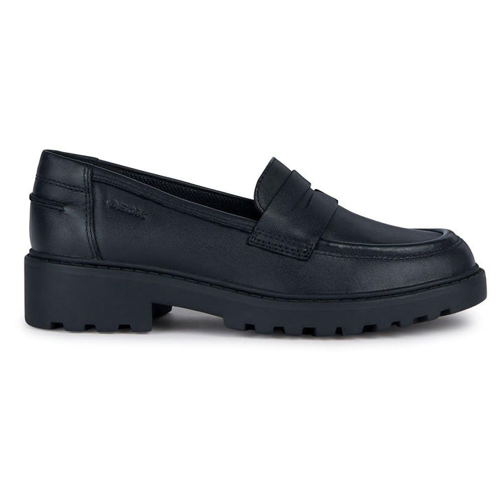 Geox Mädchen J Casey Girl C Moccasin 34 EU Schwarz, 34 EU Schwarz
