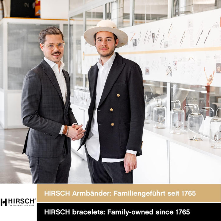 HIRSCH Uhren-Armband Duke - Uhr-Band aus italienischem Kalbs-Leder mit Alligator-Prägung - 12 bis 24