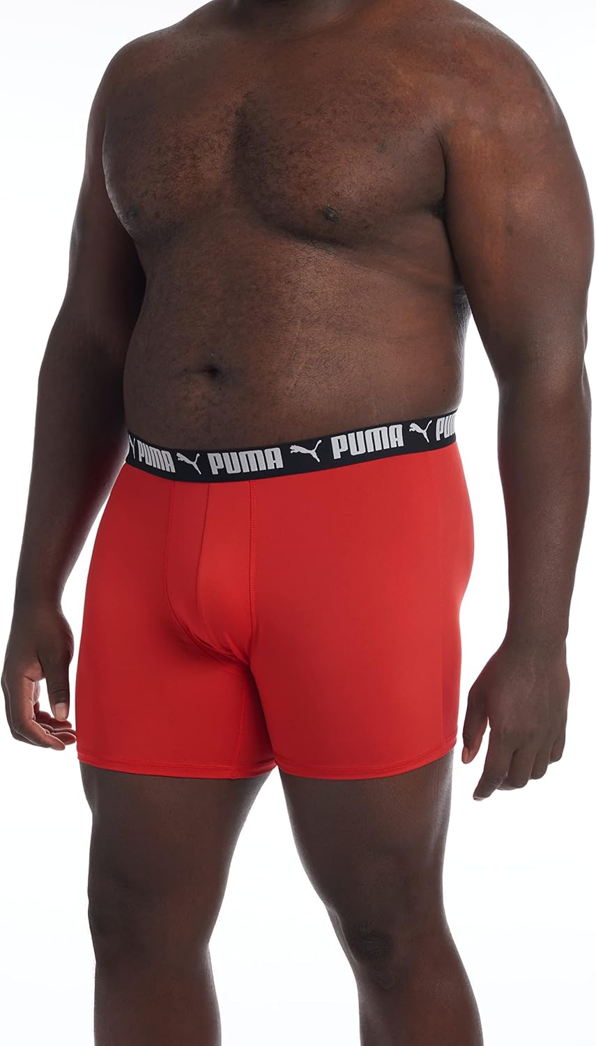PUMA Herren Retroshorts, 2X Puma Schwarz/High Risk Rot