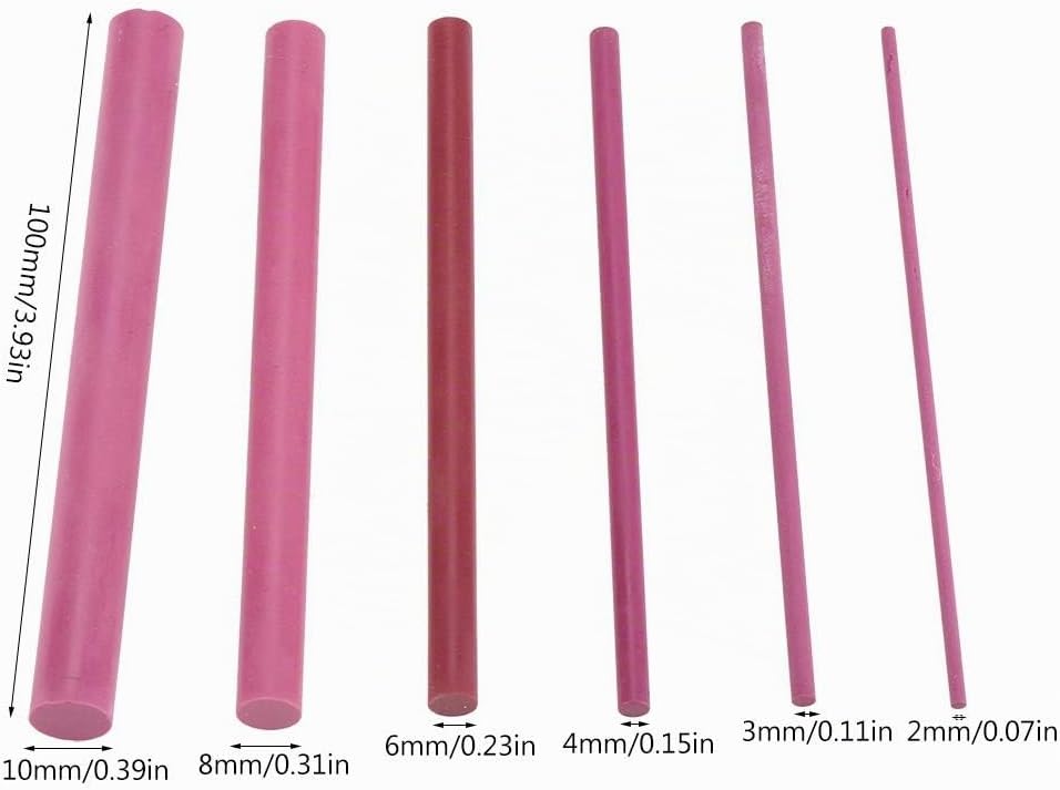 Professional Ruby Whetstone, 6 PCS 30000# Grit Polishing Oil Stone Sharpener Sharpening Stone Whetst