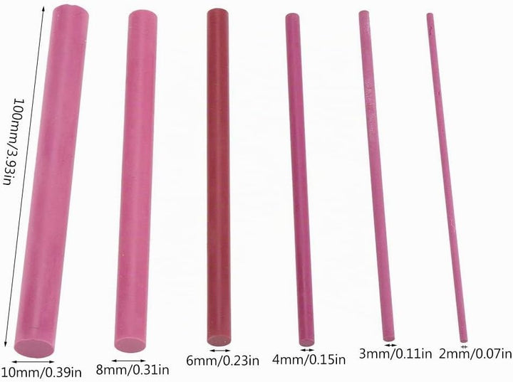 Professional Ruby Whetstone, 6 PCS 30000# Grit Polishing Oil Stone Sharpener Sharpening Stone Whetst